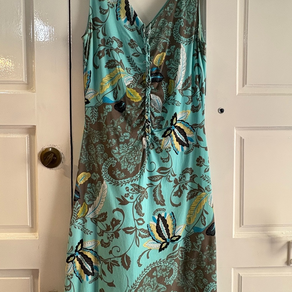 Teal Floral Dress